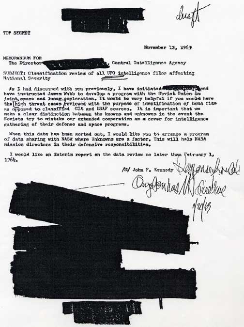 Nov 12, 1963][TOP SECRET Memorandum for Director, Central Intelligence Agency from President John F. Kennedy