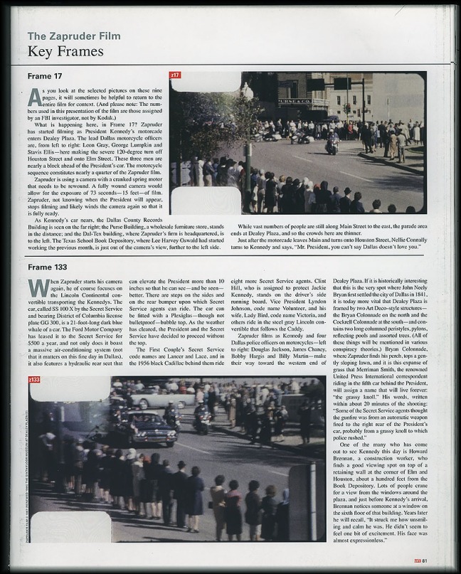 [!]LIFE - The Day Kennedy Died ~}» Zapruder Key Frames [Pg.81~Frame 17, 133]} [843x1051]@25%}highacts}»